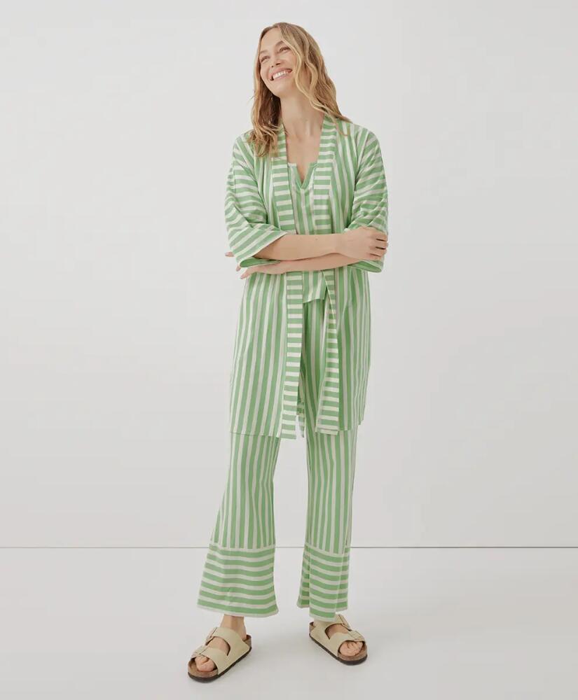 Pact Organic Staycation Sleep Pant in Hideaway Stripe Jade Cover