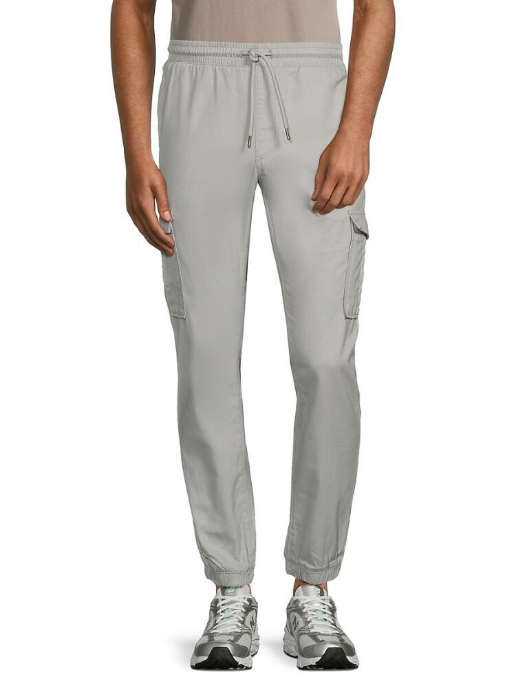 BUFFALO David Bitton Men's Zayne Drawstring Joggers - Light Grey Cover