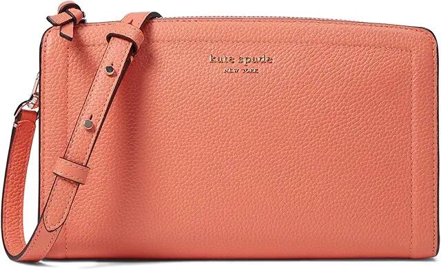 Kate Spade New York Knott Pebbled Leather Small Crossbody (Melon Ball) Cross Body Handbags Cover