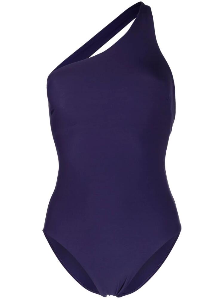 BONDI BORN Colette off-shoulder one-piece - Purple Cover