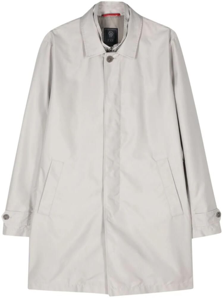 Fay Morning double-collar raincoat - Grey Cover