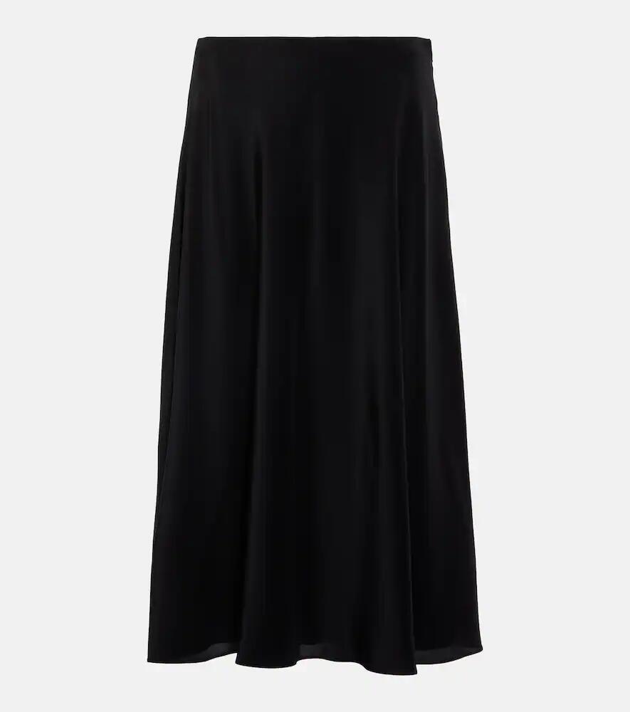 The Row Medela silk satin midi skirt Cover