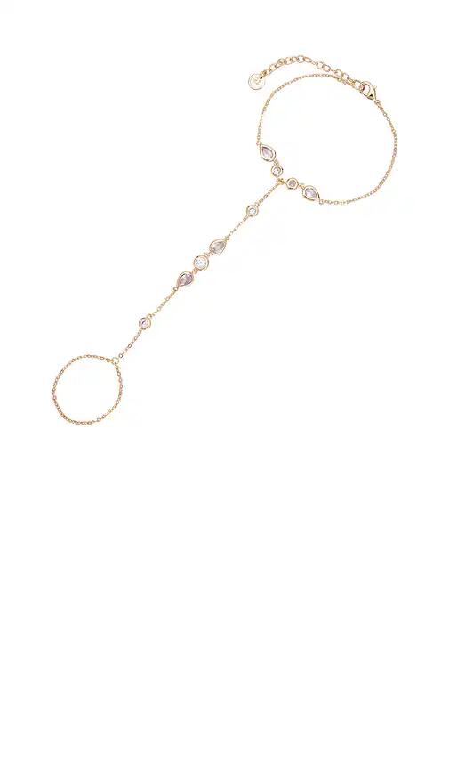 Lili Claspe Aurora Hand Chain in Metallic Gold Cover