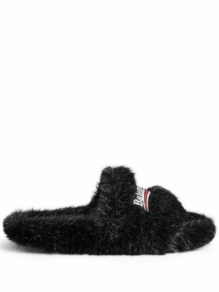 Balenciaga Furry slides - Black Cover