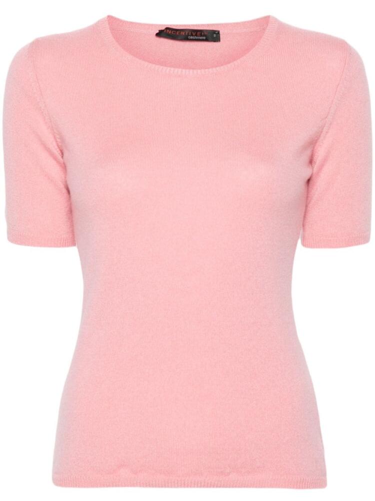 Incentive! Cashmere crew-neck cashmere top - Pink Cover