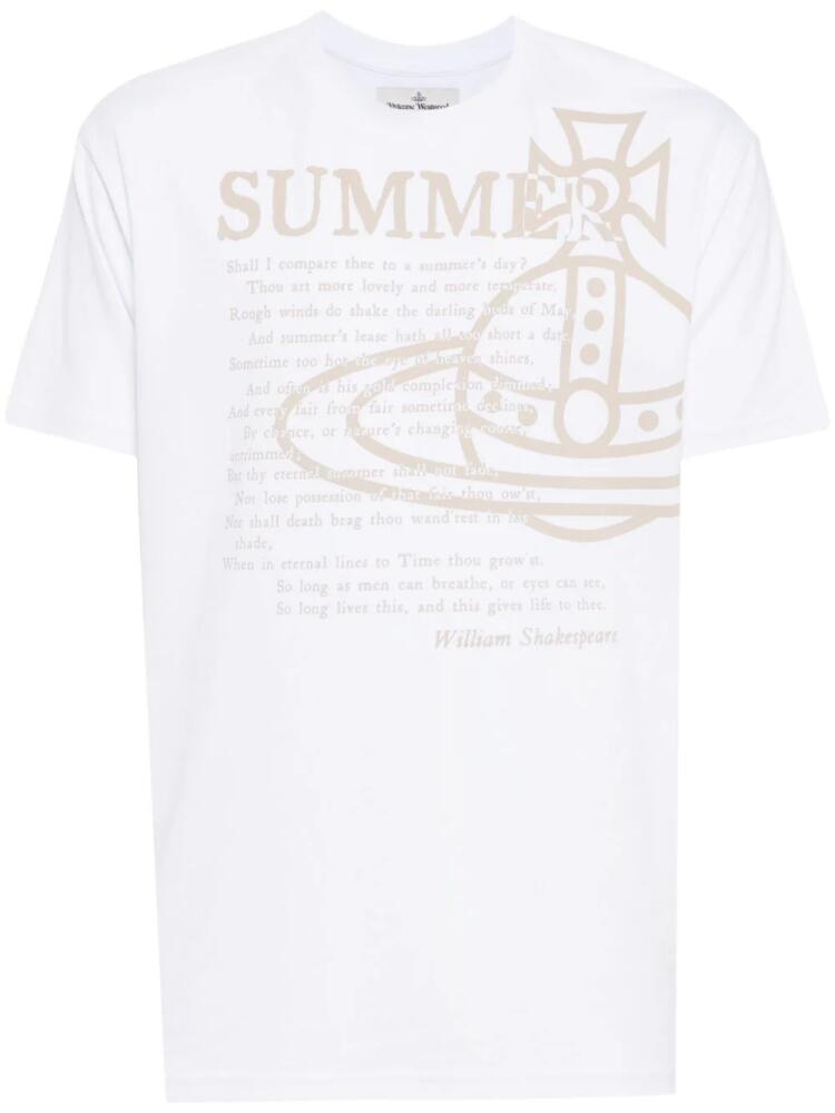 Vivienne Westwood signature-Orb logo-print T-shirt - White Cover