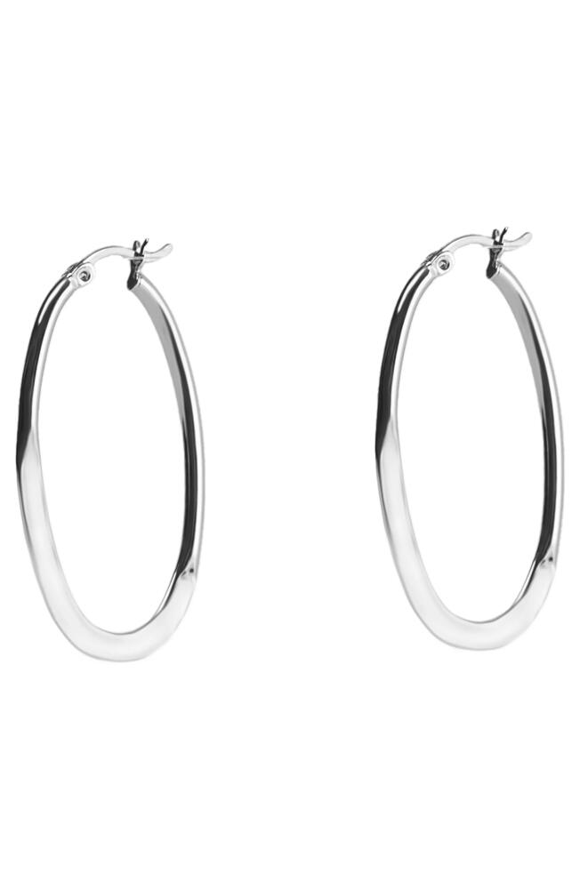 Argento Vivo Sterling Silver Oval Hoop Earrings Cover