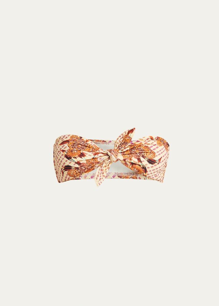 Ulla Johnson Cactus Flower Palma Bandeau Bikini Top Cover