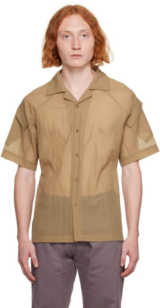 Olly Shinder Beige Flap Pocket Shirt Cover