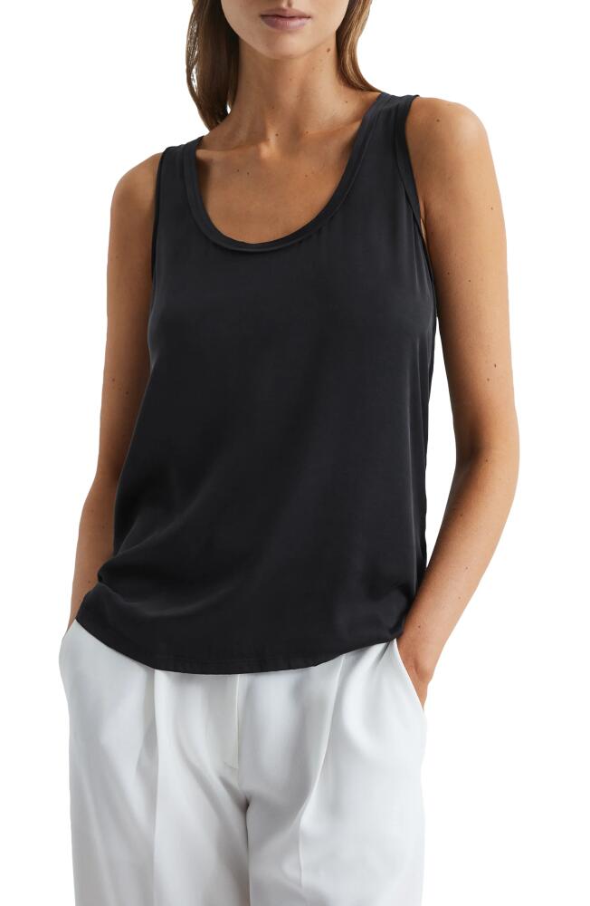 Reiss Riley Silk Blend Tank in Black Cover