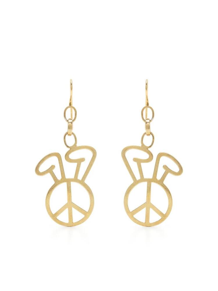 Natasha Zinko peace-detail earrings - Gold Cover