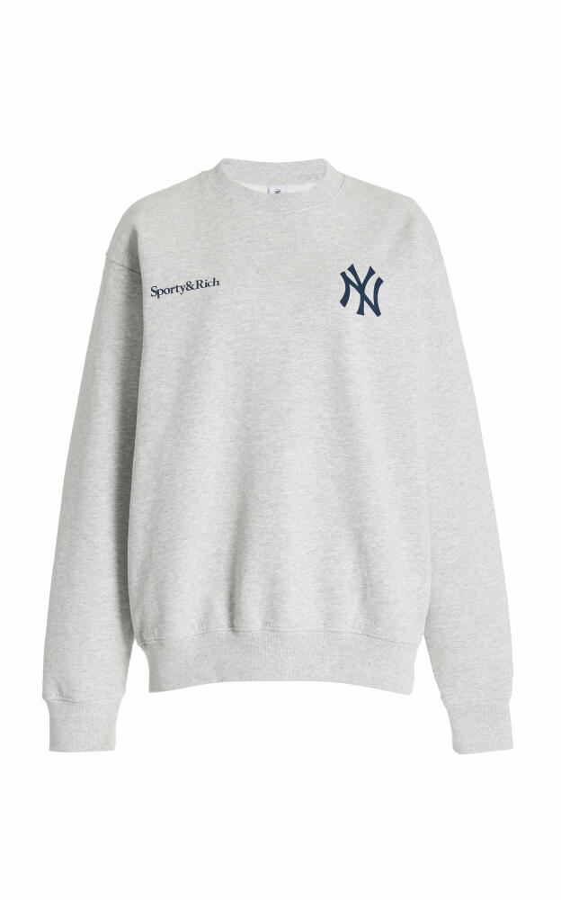 Sporty & Rich - x Yankees Cotton Sweatshirt - Grey Cover