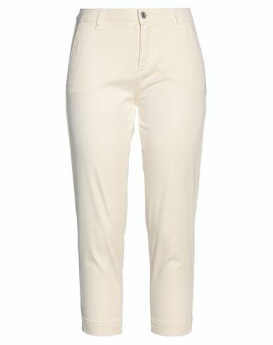 Trussardi Jeans Woman Pants Ivory Cotton, Elastane Cover