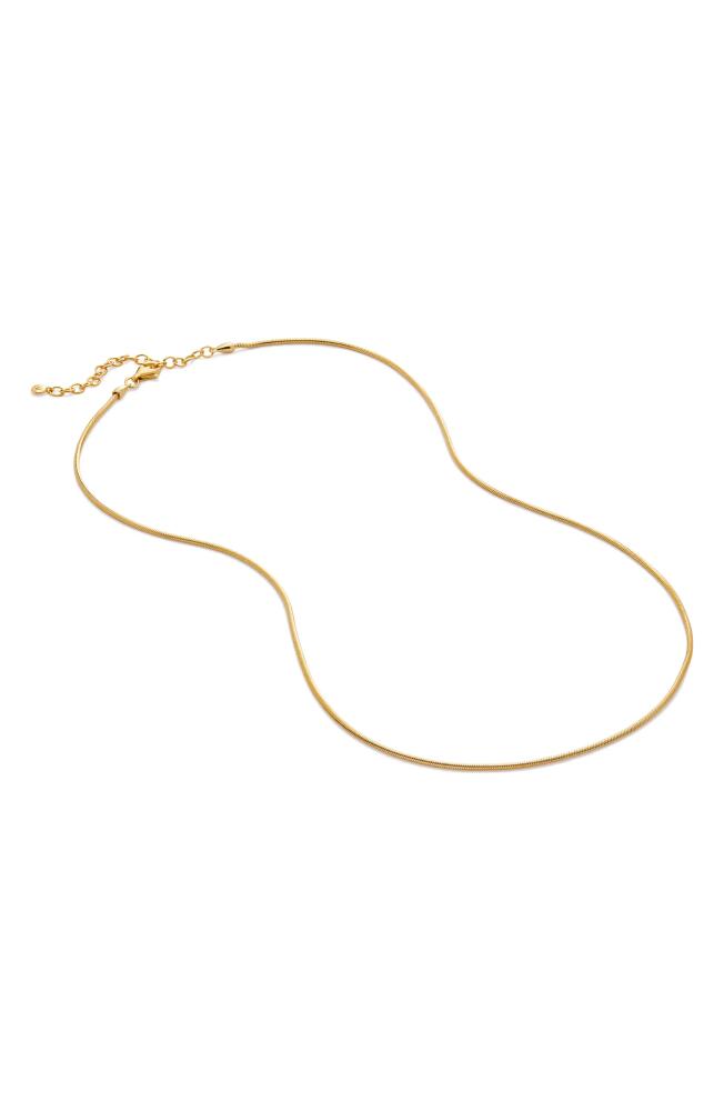 Monica Vinader Thin Snake Chain Necklace in 18Ct Gold Vermeil Cover