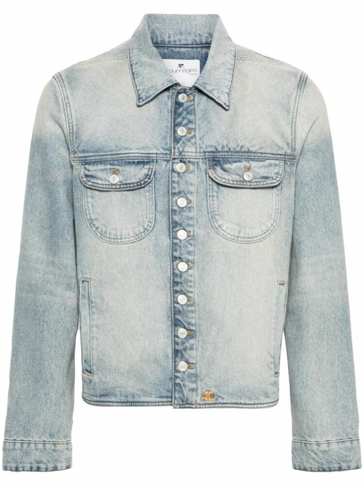 Courrèges button-up denim jacket - Blue Cover