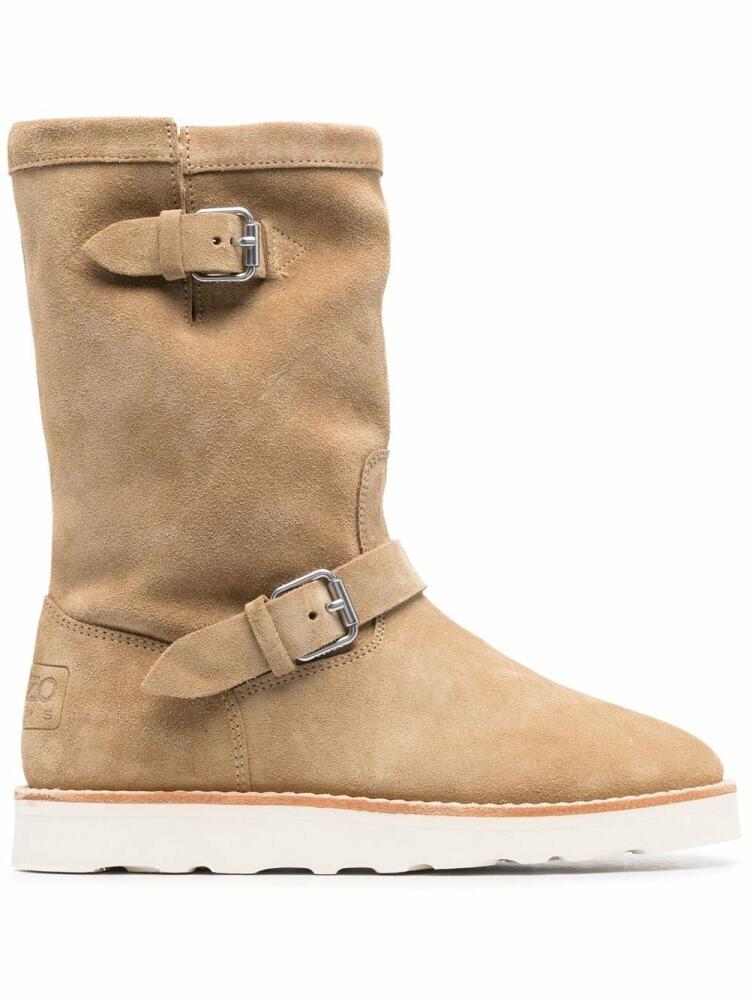 Kenzo leather shearling boots - Neutrals Cover