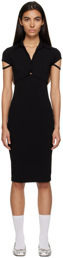 Helmut Lang Black Cutout Midi Dress Cover