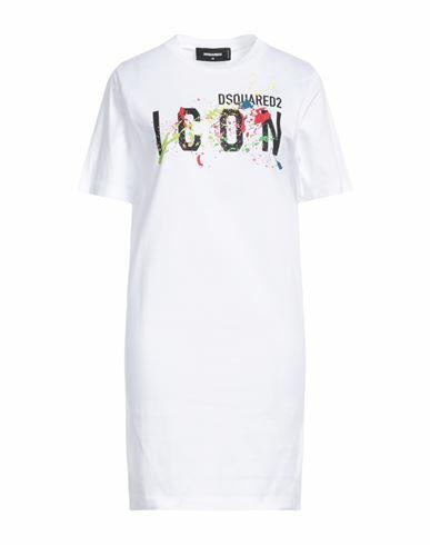 Dsquared2 Woman Mini dress White Cotton Cover