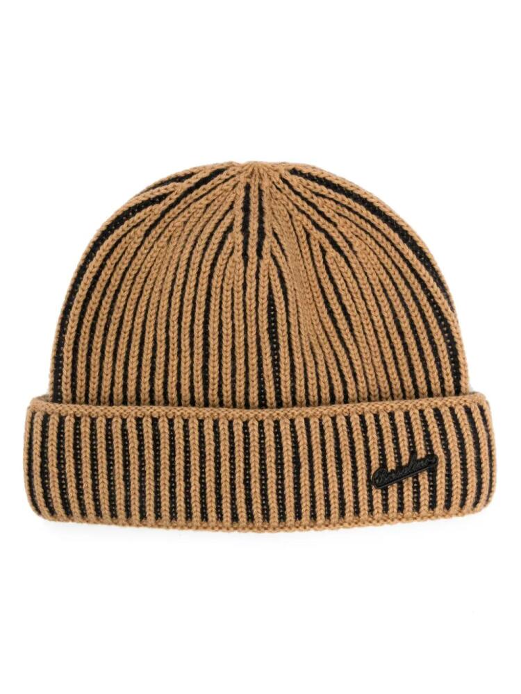 Borsalino logo-plaque beanie - Neutrals Cover