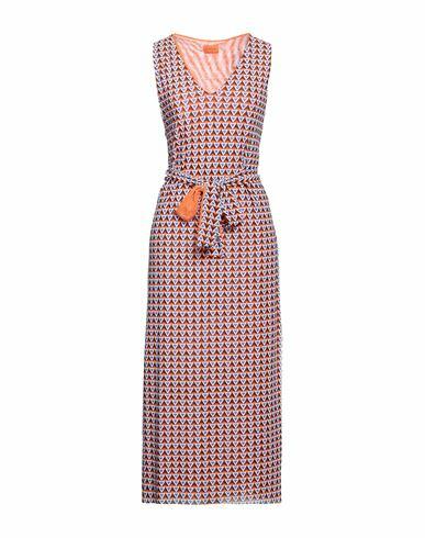 Fisico Woman Maxi dress Orange Polyamide, Elastane Cover