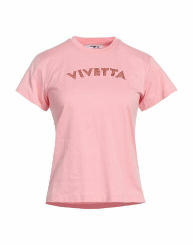 Vivetta Woman T-shirt Pink Cotton, Glass Cover