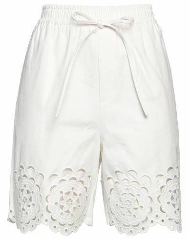 Isabelle Blanche Paris Woman Shorts & Bermuda Shorts White Cotton Cover