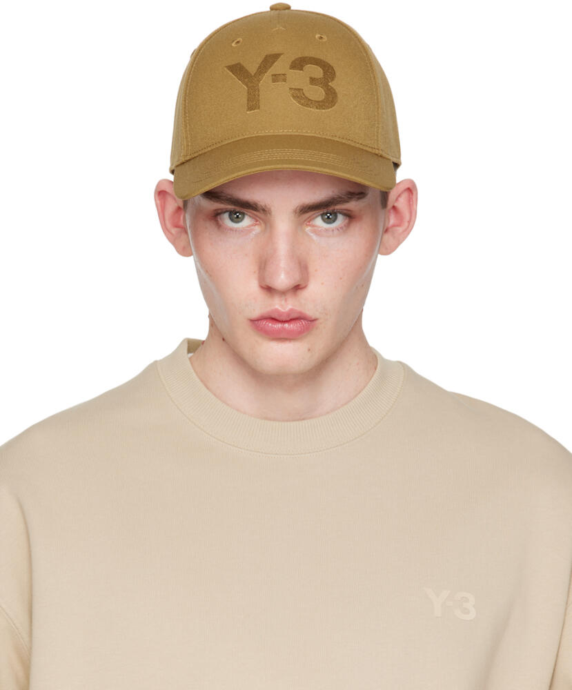 Y-3 Brown Logo Cap Cover