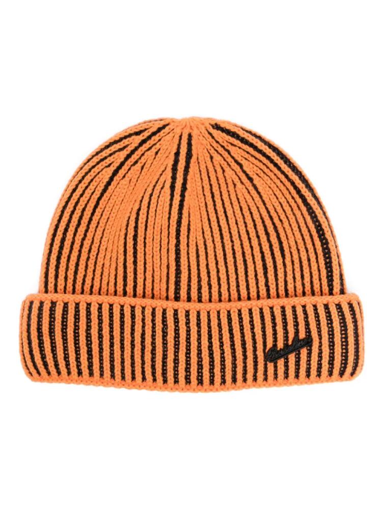 Borsalino logo-plaque beanie - Orange Cover