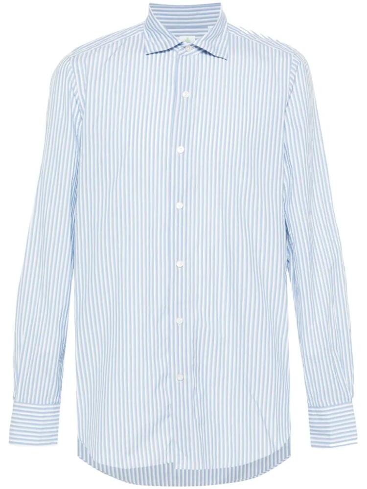 Finamore 1925 Napoli Tokio striped cotton shirt - Blue Cover