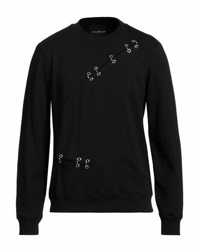 John Richmond Man Sweatshirt Black Cotton, Polyester Cover