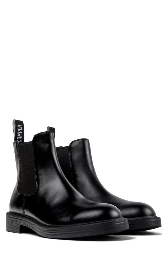 Camper Dean Chelsea Boot in Black Cover