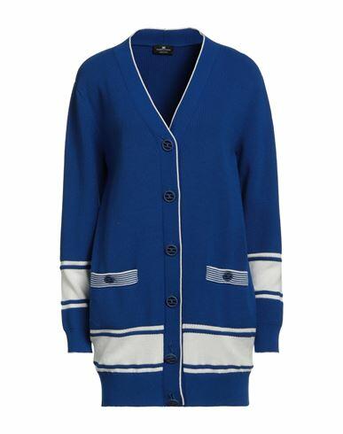 Elisabetta Franchi Woman Cardigan Bright blue Viscose, Acrylic, Polyester Cover