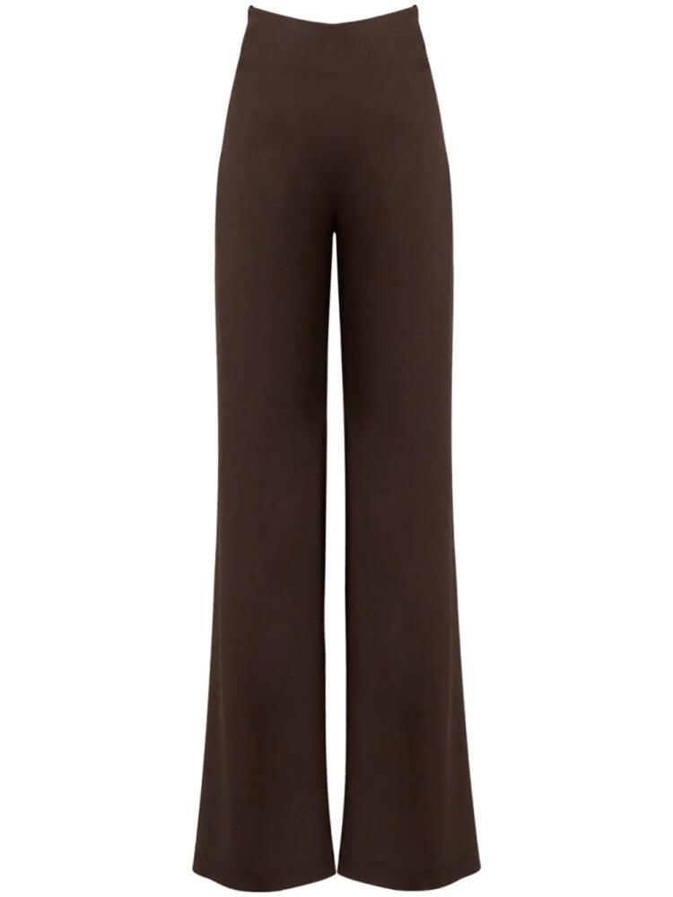 Silvia Tcherassi Palermo high-waisted straight-leg trousers - Brown Cover