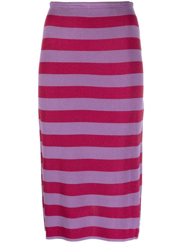 Baum Und Pferdgarten horizontal-stripe pencil skirt - Purple Cover