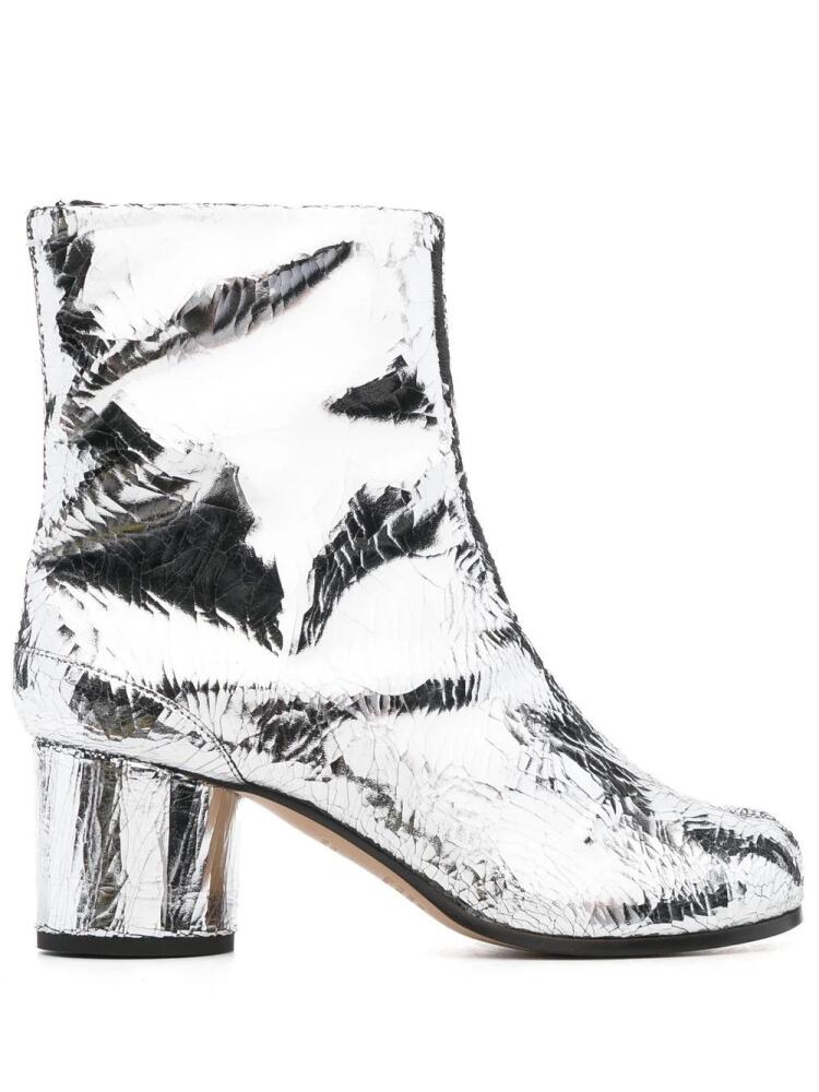 Maison Margiela Tabi 60mm mirror-effect ankle boots - Silver Cover