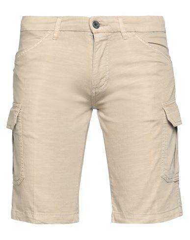 Yes Zee By Essenza Man Shorts & Bermuda Shorts Beige Cotton, Linen Cover