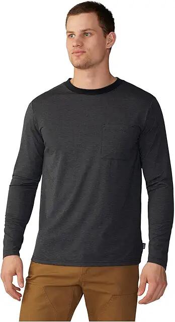 Mountain Hardwear Low Exposure Long Sleeve (Black) Men's Clothing Cover