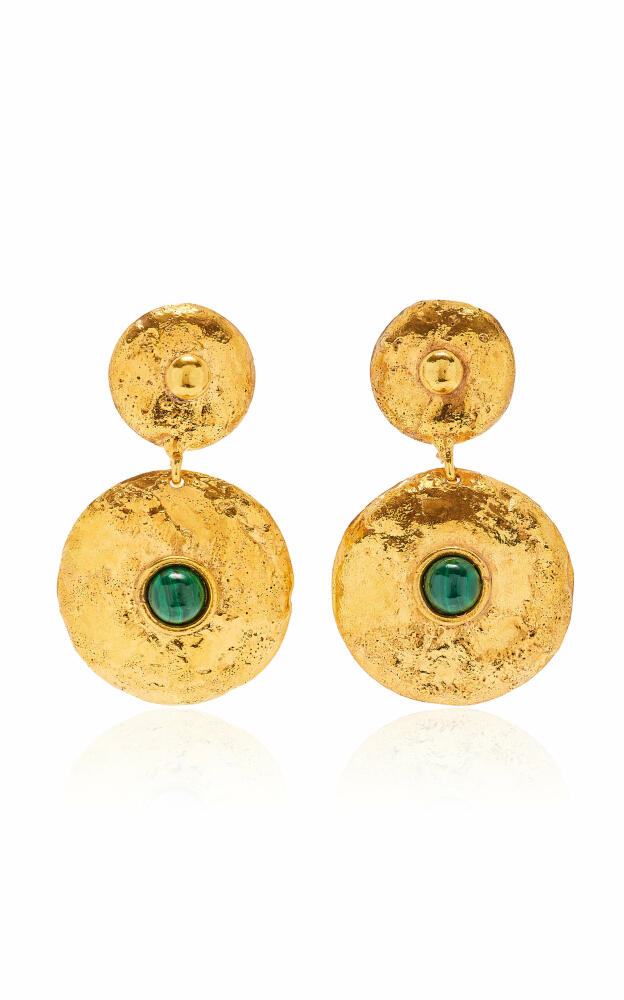 Sylvia Toledano - Venus 22K Gold-Plated Malachite Earrings - Gold - Gifts For Her Cover