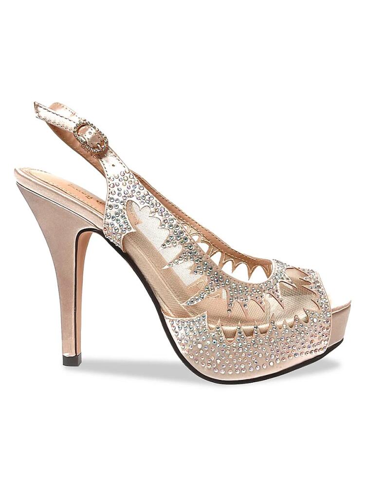 Lady Couture Women's Dream Embellished Platform Sandals - Champagne Cover