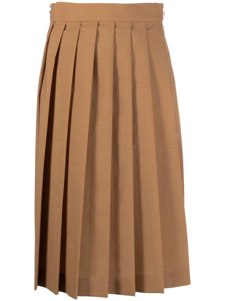 QUIRA pleated midi skirt - Neutrals Cover