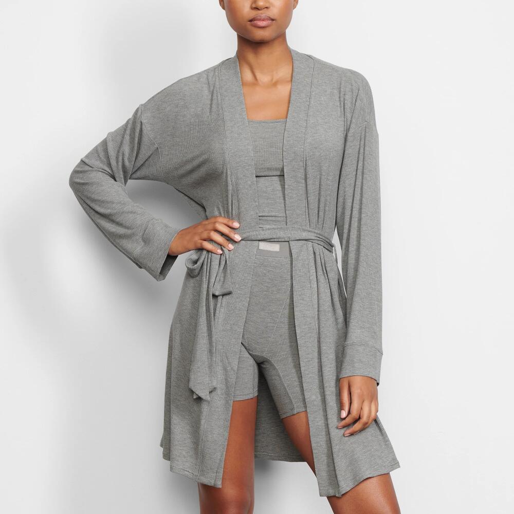 SKIMS Robe | Grey | 2XS | Soft Lounge Cover