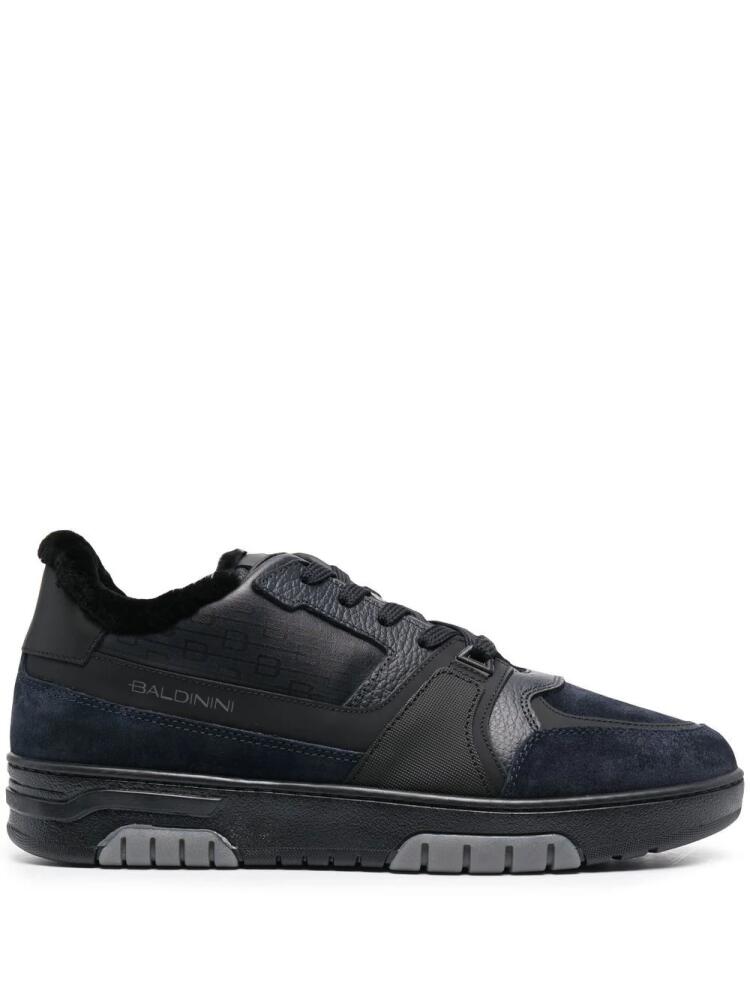 Baldinini side logo-print low-top sneakers - Black Cover