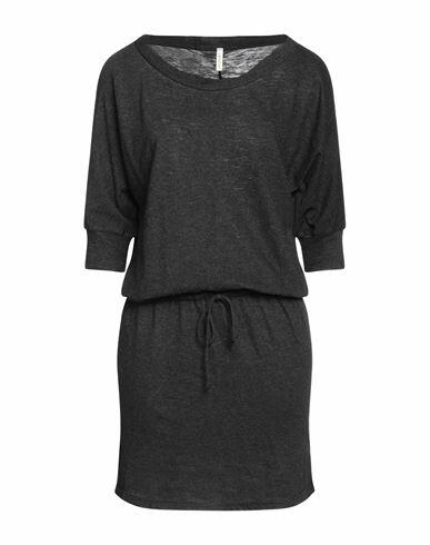 Lanston Woman Mini dress Black Polyester, Rayon, Cotton Cover