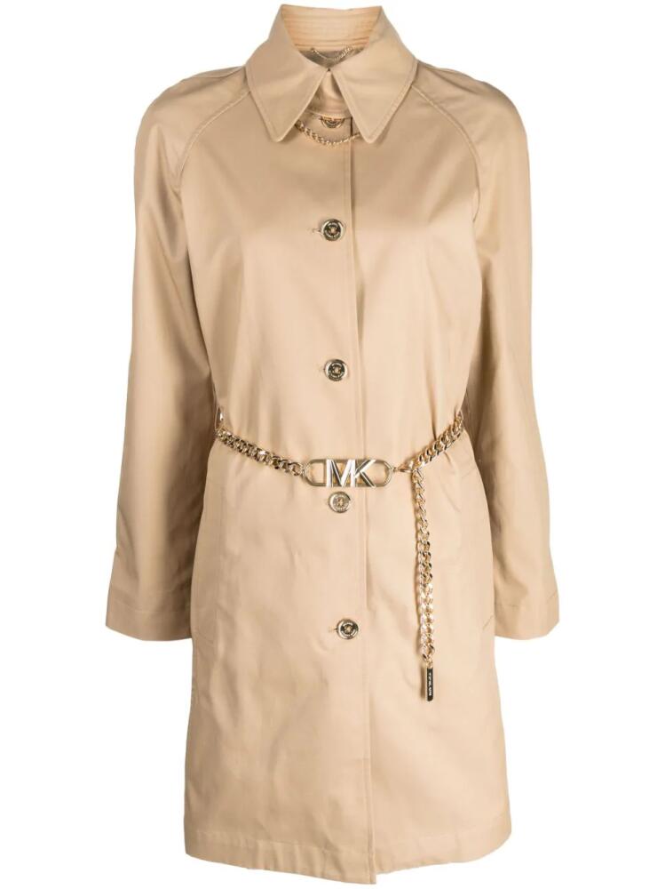 Michael Michael Kors chain-belt trench coat - Brown Cover