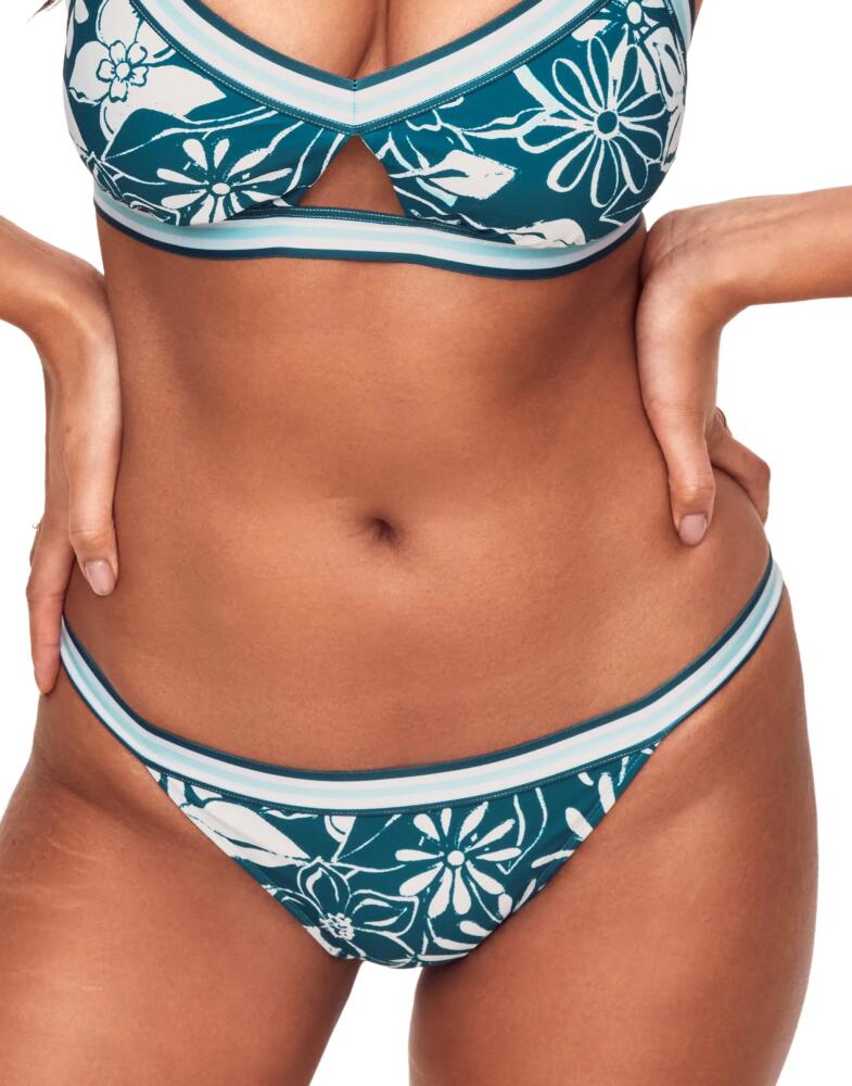 Adore Me Gisele Swimwear Bikini Bottom in Floral Blue Cover