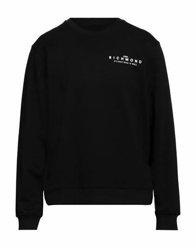 John Richmond Man Sweatshirt Black Cotton Cover