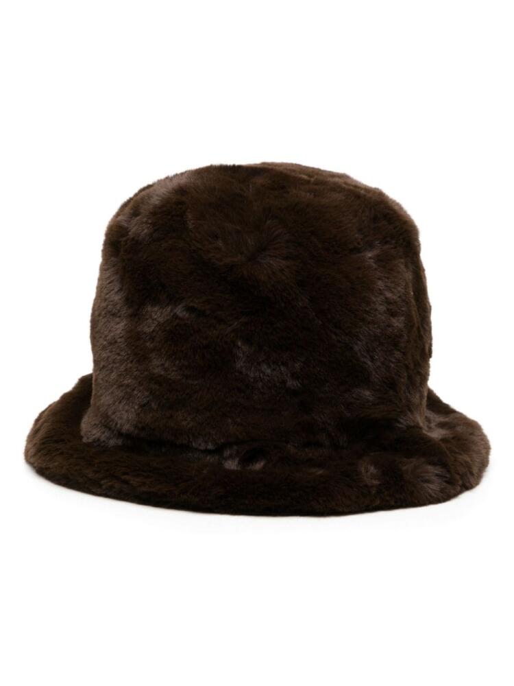 Jakke faux-fur bucket hat - Brown Cover