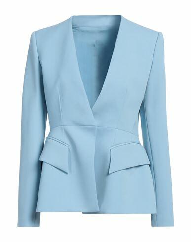 Del Core Woman Blazer Sky blue Polyester, Virgin Wool, Elastane, Acetate, Silk Cover