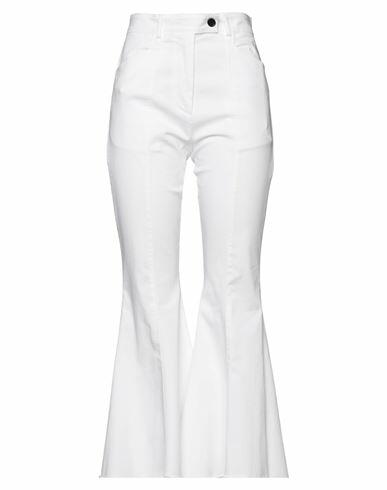 Department 5 Woman Pants White Cotton, Elastane Cover