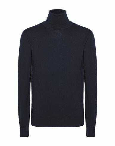 8 By Yoox Merino Wool Essential Roll-neck Sweater Man Turtleneck Midnight blue Merino Wool Cover